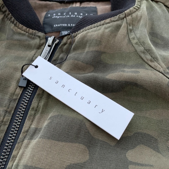 Sanctuary Shrunken Camo Bomber Jacket - Picture 3 of 7